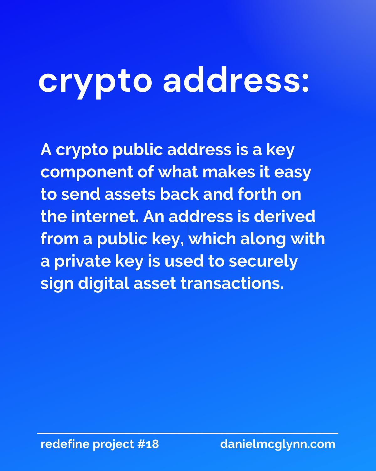 A crypto public address is a key component of what makes it easy to send assets back and forth on the internet.